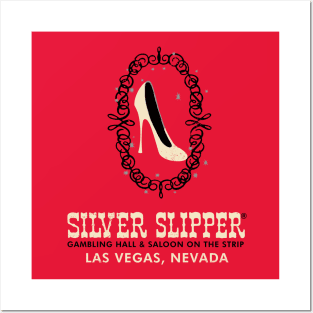 Retro Vintage Silver Slipper Gambling Hall & Saloon Las Vegas Posters and Art